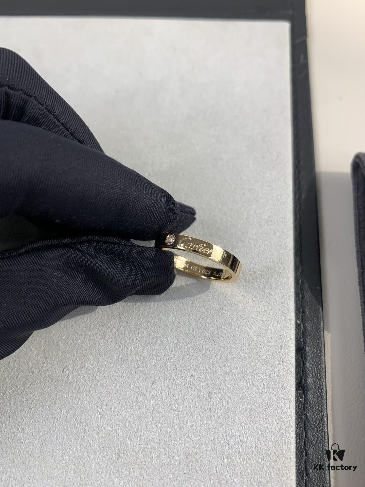 692fd3cb99f2d84055c8a43b Cartier 3mm Scaled Single Diamond Letter Ring