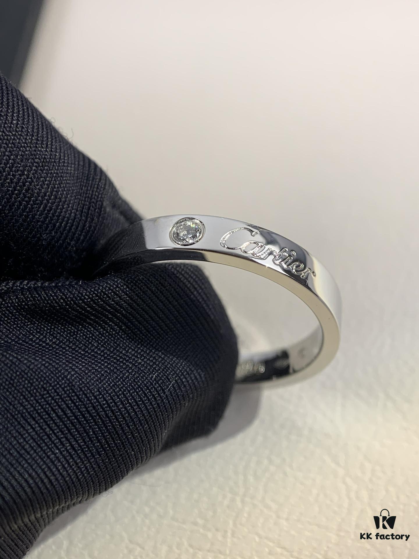 692fd3cb99f2d84055c8a43c Cartier 3mm Sculpted Single Diamond Letter Ring