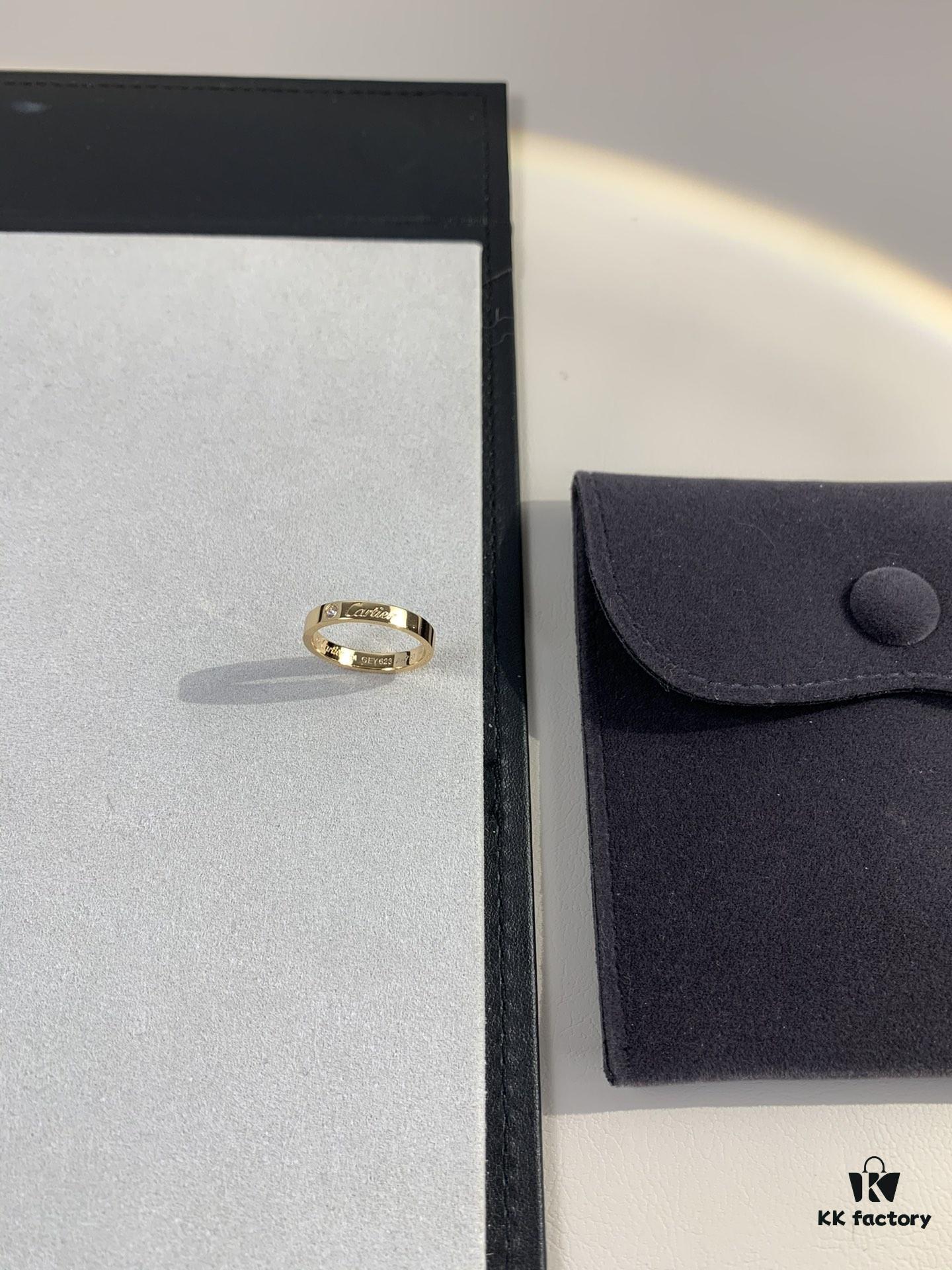 692fd3cb99f2d84055c8a43d Cartier 3mm Scaled Single Diamond Letter Ring