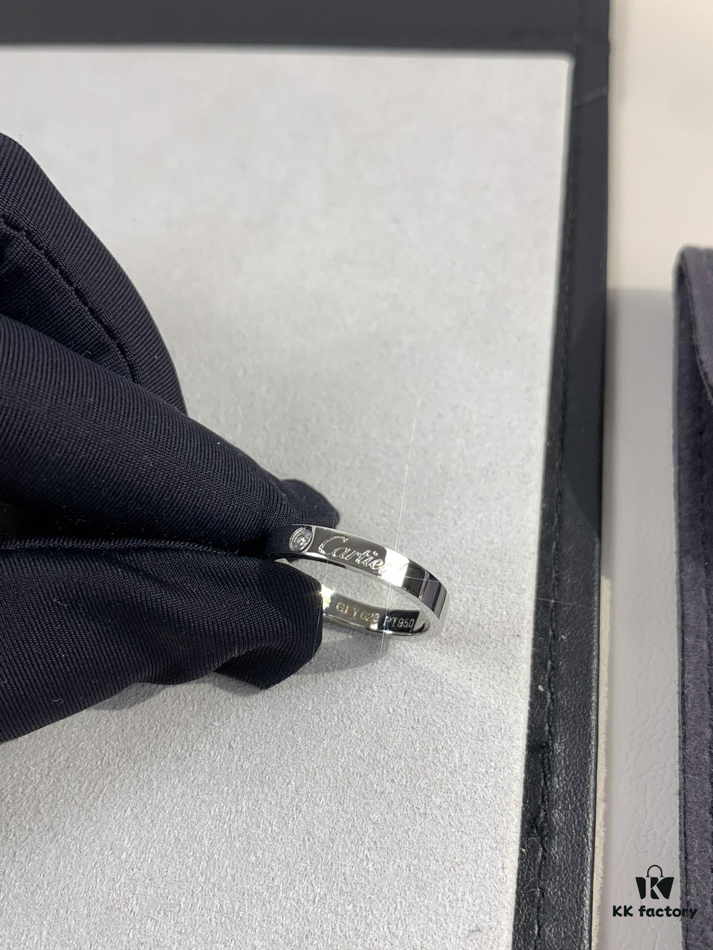 692fd3cf99f2d84055c8a442 Cartier 3mm Sculpted Single Diamond Letter Ring