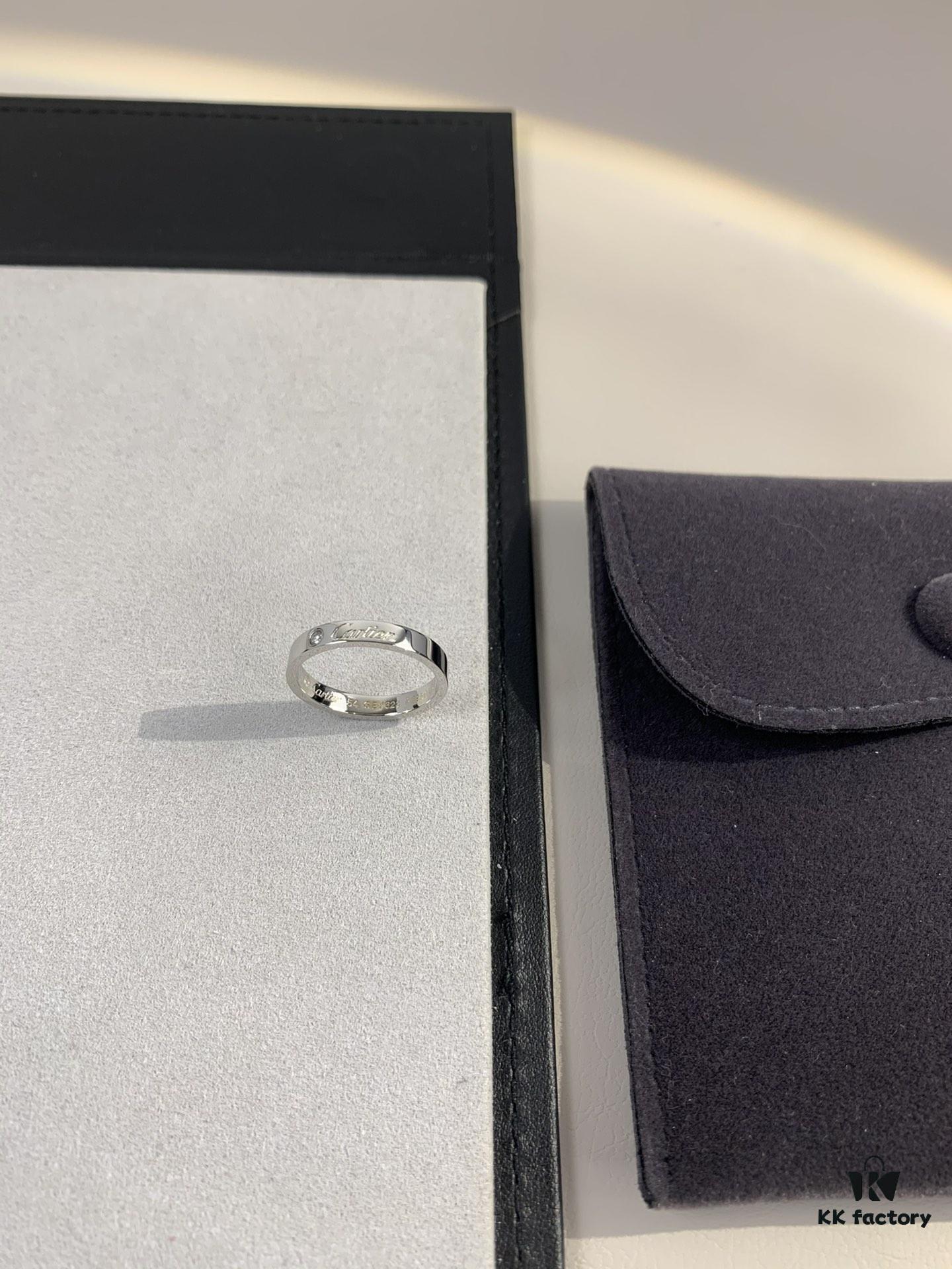 692fd3cf99f2d84055c8a443 Cartier 3mm Sculpted Single Diamond Letter Ring