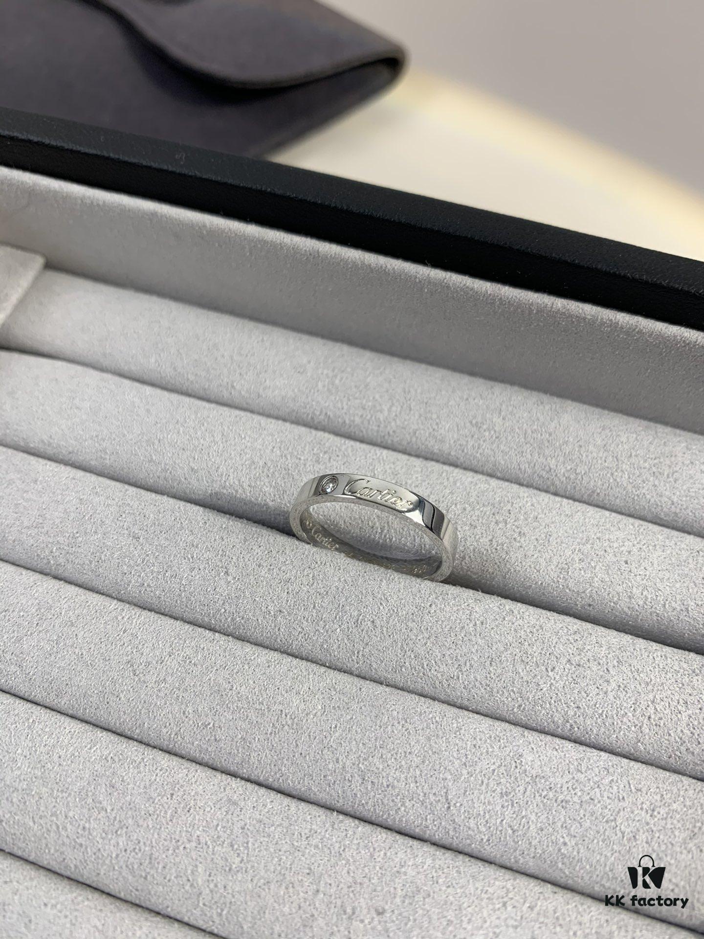 692fd3eb99f2d84055c8a458 Cartier 3mm Sculpted Single Diamond Letter Ring