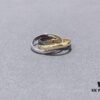 Cartier Trinity Three-Band Ring in Yellow Gold, White Gold, and Black Ceramic