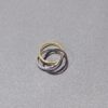Cartier Trinity Three-Band Ring in Yellow Gold, White Gold, and Black Ceramic