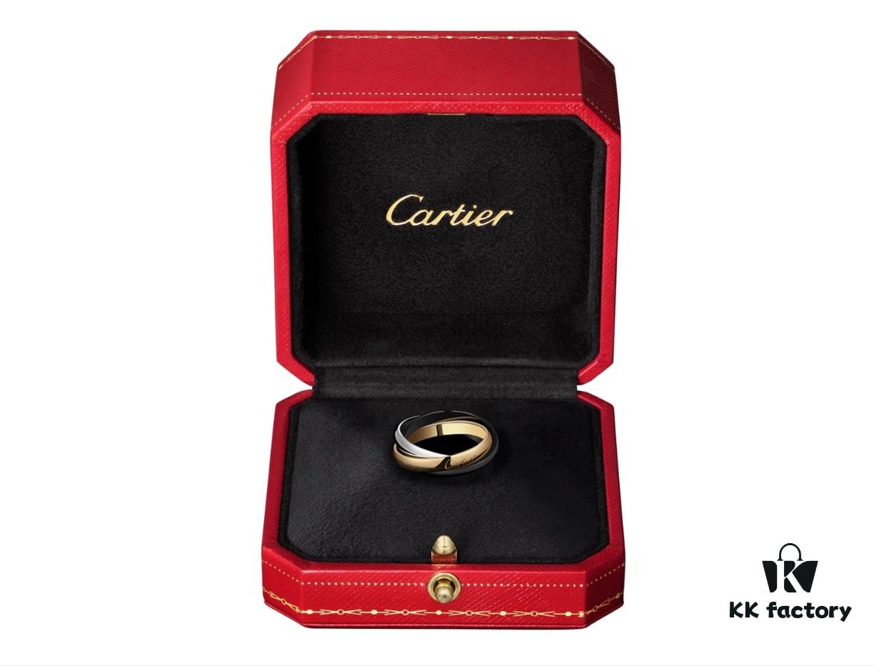 Cartier Black Ceramic Trinity Ring