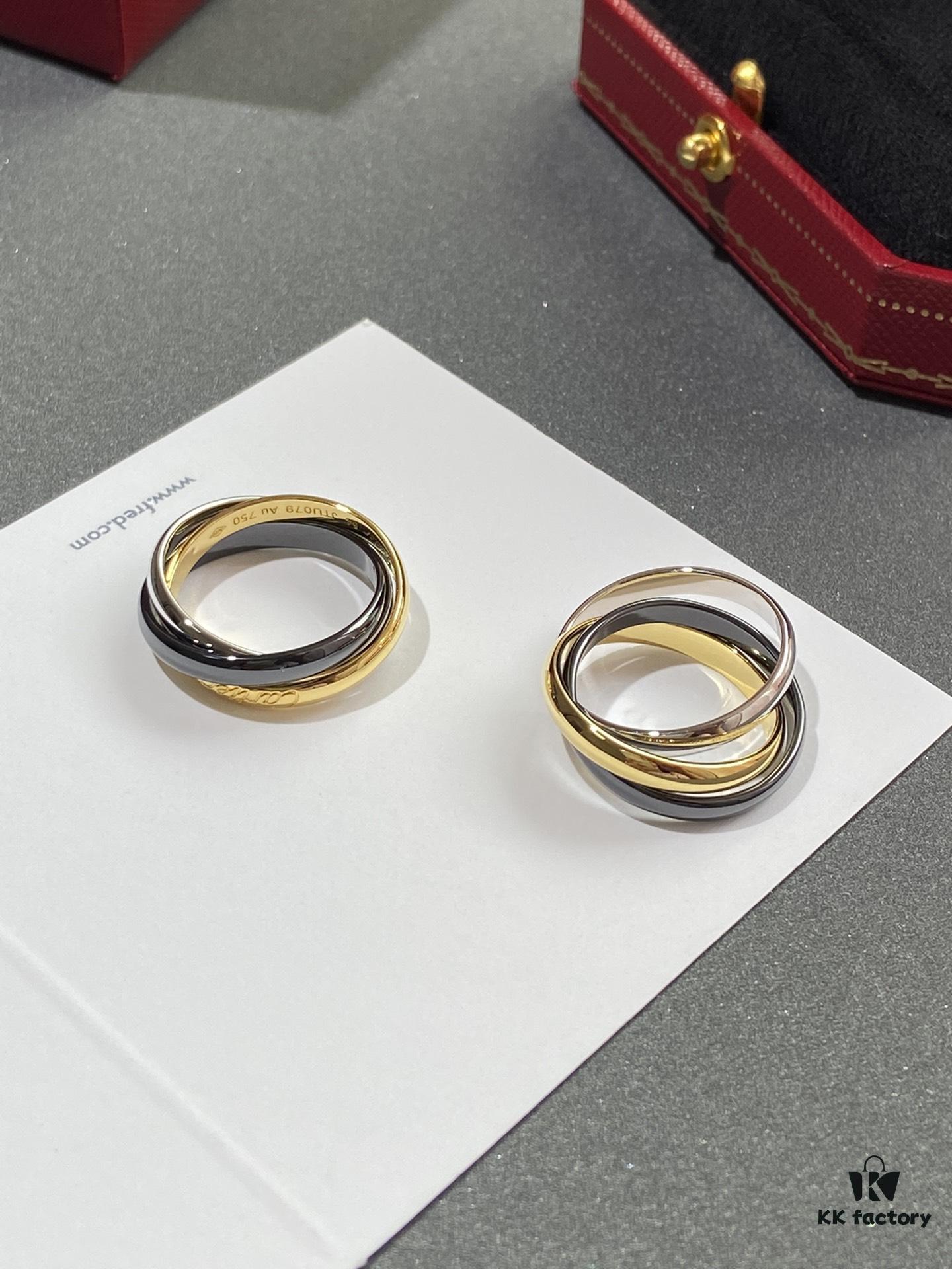 692fd40499f2d84055c8a47d Cartier Trinity Ring Set in Three Colors of Gold – A Timeless Classic