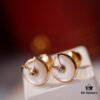 692fd40a99f2d84055c8a484 Cartier Amulette de Cartier Classic Stud Earrings, Round Bezel with White Mother-of-Pearl and Green Malachite, CNC Precision-Carved Triple-Layer UFO Design, Double-Sided Inlay, Exquisite Craftsmanship