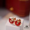 692fd40c99f2d84055c8a486 Cartier Amulette de Cartier Classic Stud Earrings, Round Bezel with White Mother-of-Pearl and Green Malachite, CNC Precision-Carved Triple-Layer UFO Design, Double-Sided Inlay, Exquisite Craftsmanship