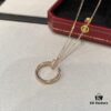 692fd43a99f2d84055c8a4d5 Cartier Juste un Clou Diamond-Paved Necklace Double-Sided Design with Full and Partial Baguette Zirconia Setting