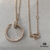 692fd43c99f2d84055c8a4d6 Cartier Juste un Clou Diamond-Paved Necklace Double-Sided Design with Full and Partial Baguette Zirconia Setting