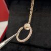 692fd43e99f2d84055c8a4d9 Cartier Juste un Clou Diamond-Paved Necklace Double-Sided Design with Full and Partial Baguette Zirconia Setting