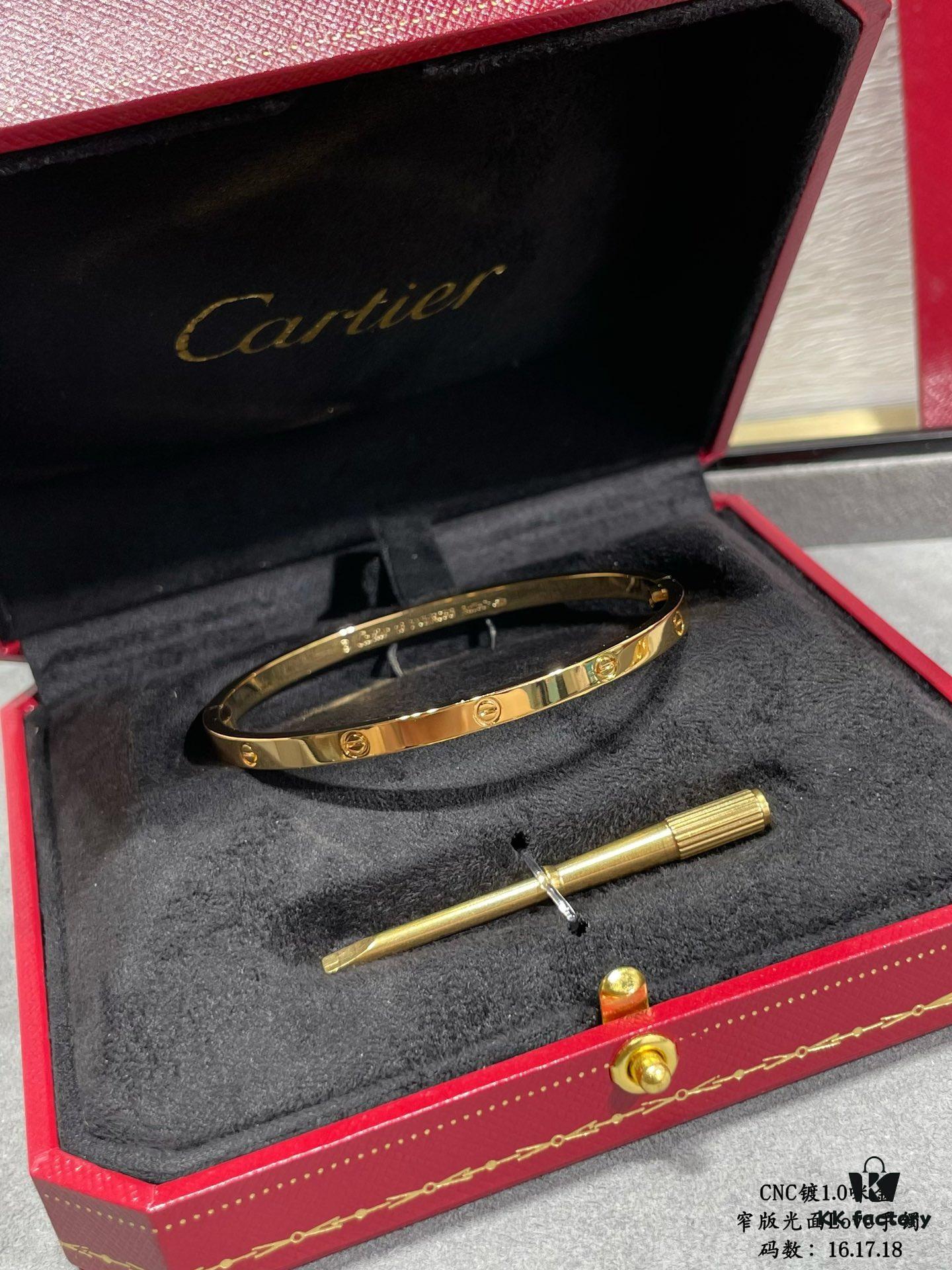 692fd44c99f2d84055c8a4ea CNC High-End Cartier Narrow Smooth LOVE Bracelet
