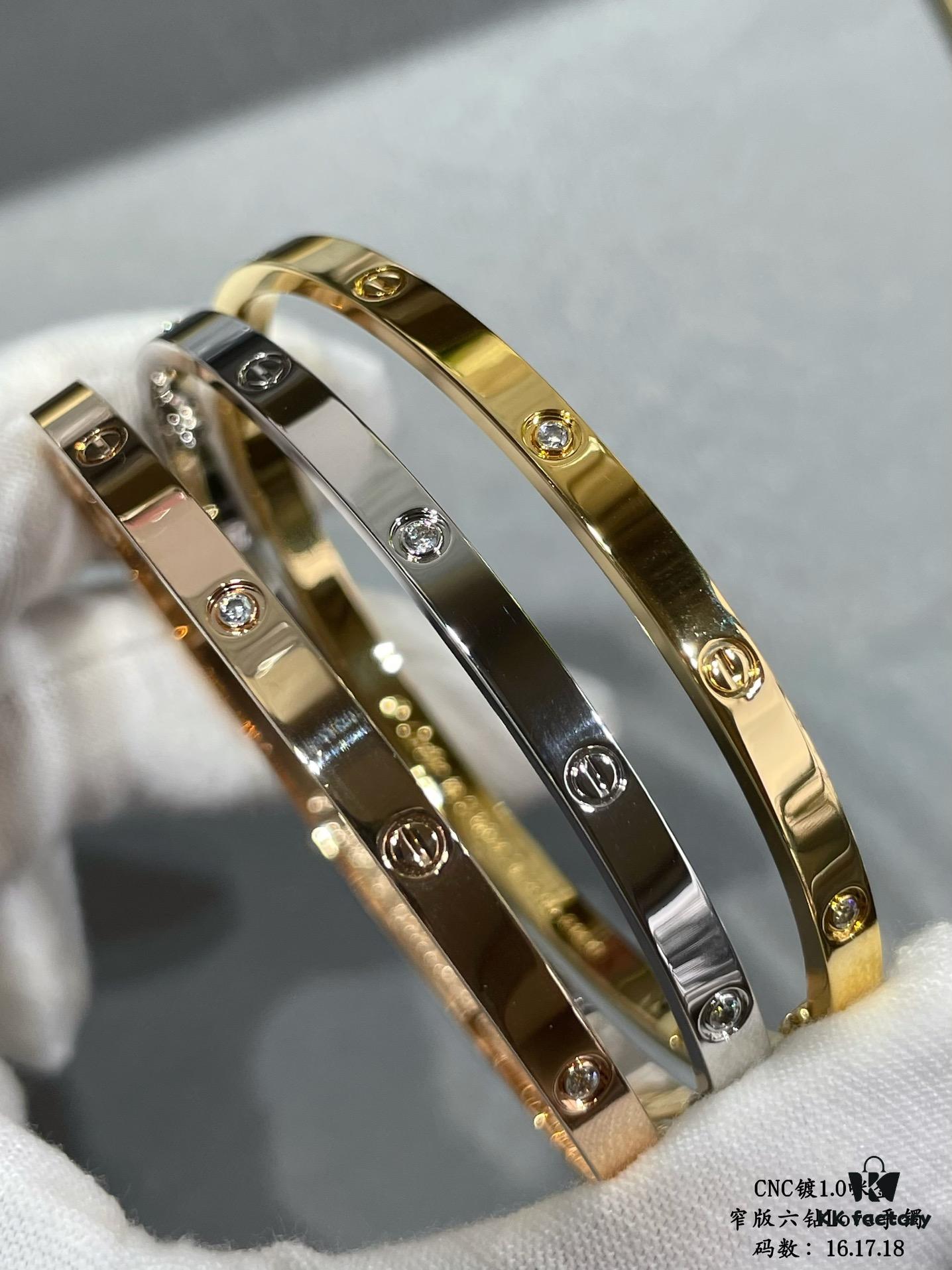 692fd44e99f2d84055c8a4eb CNC High-End Custom Cartier Narrow Six-Diamond LOVE Bracelet, Advanced Craftsmanship with Polished Settings, Screw-Opening Design