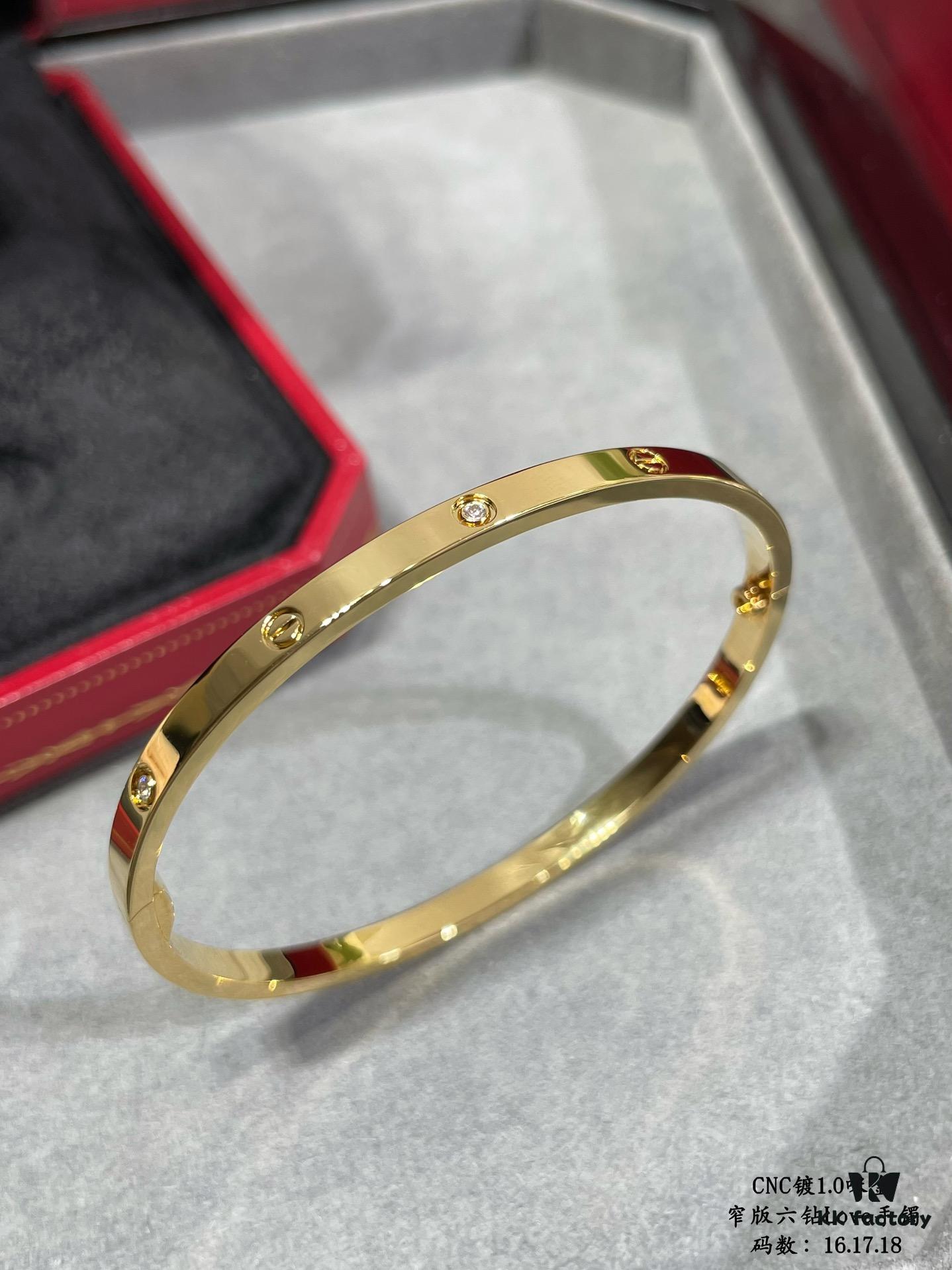 692fd44f99f2d84055c8a4ee CNC High-End Custom Cartier Narrow Six-Diamond LOVE Bracelet, Advanced Craftsmanship with Polished Settings, Screw-Opening Design