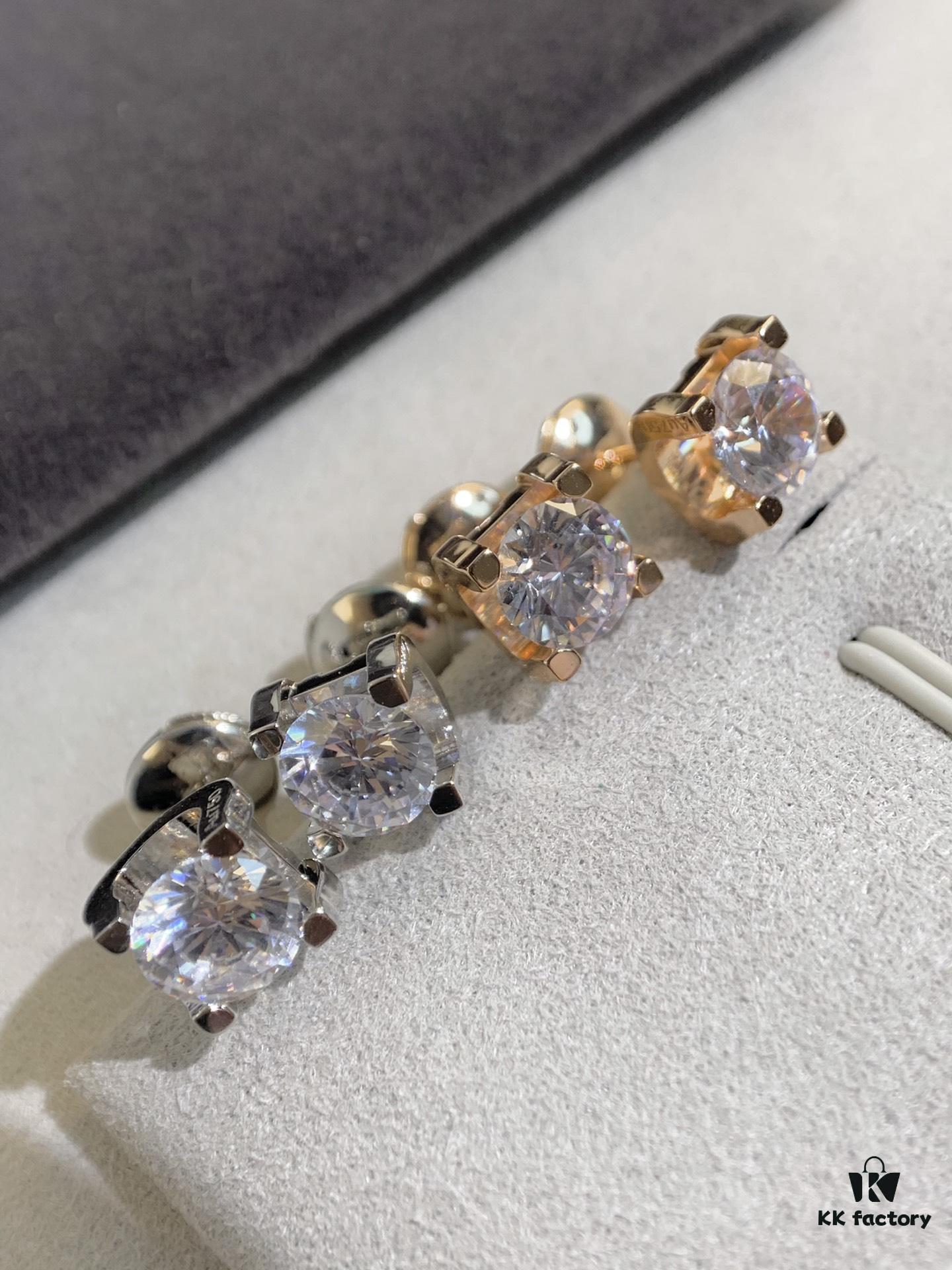 Cartier Bull Head Diamond Stud Earrings