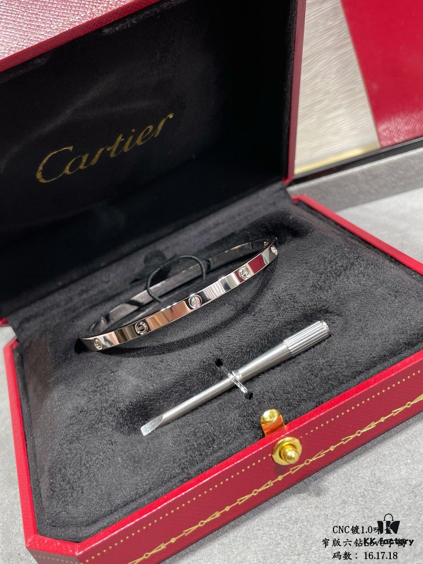 692fd46999f2d84055c8a502 CNC High-End Custom Cartier Narrow Six-Diamond LOVE Bracelet, Advanced Craftsmanship with Polished Settings, Screw-Opening Design