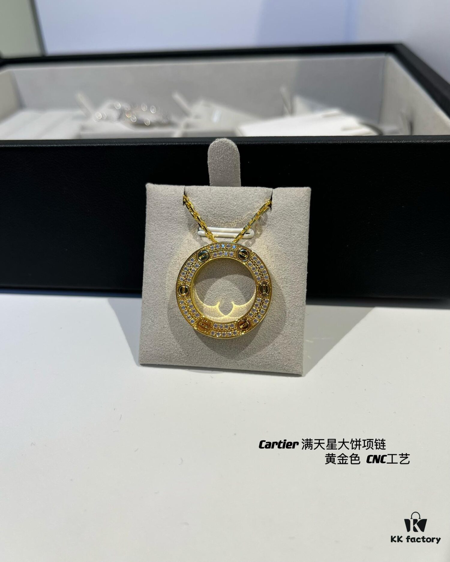 692fd47899f2d84055c8a516 Kajia Love Series Starry Sky Pendant Necklace in Gold Color