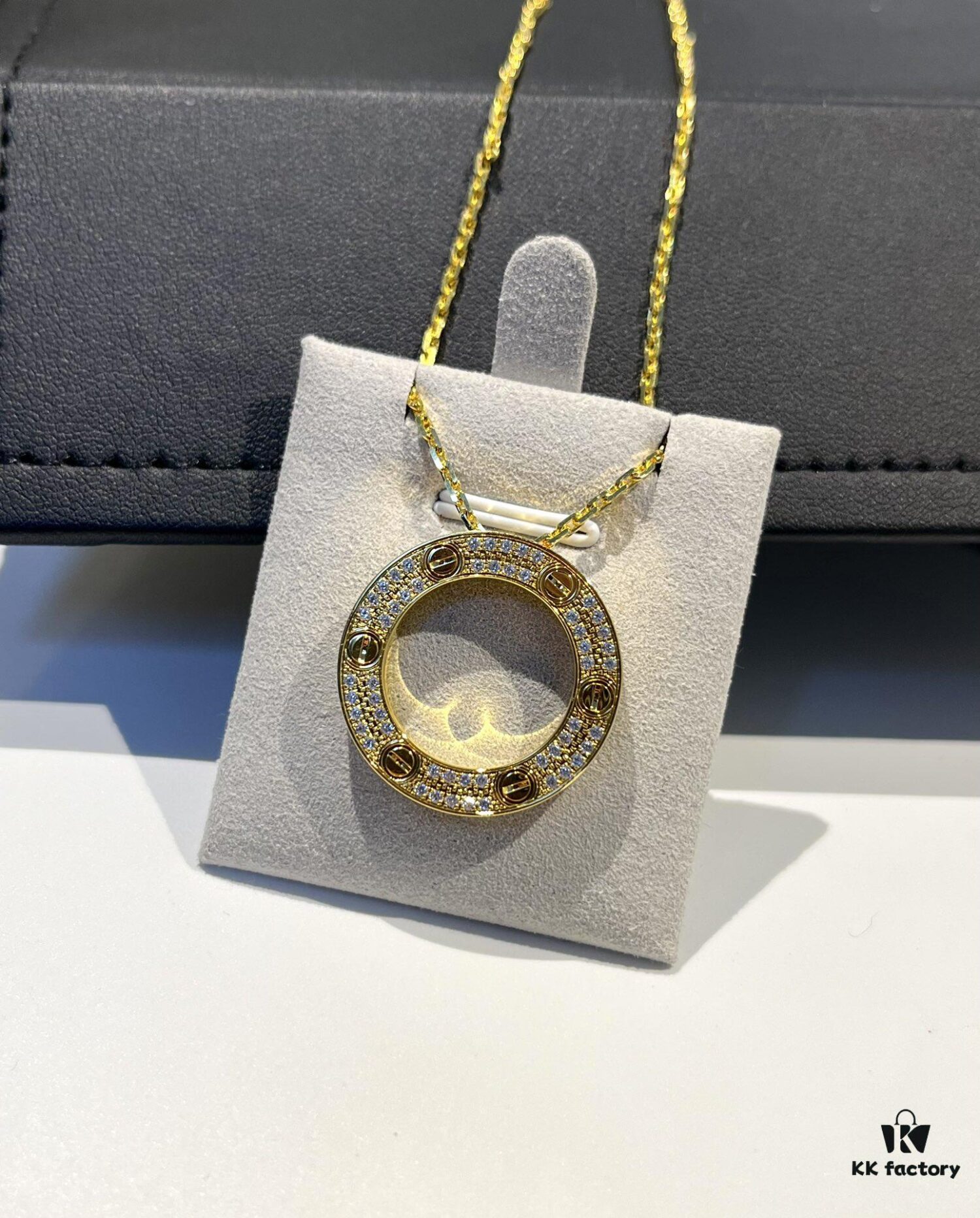 692fd47899f2d84055c8a517 Kajia Love Series Starry Sky Pendant Necklace in Gold Color