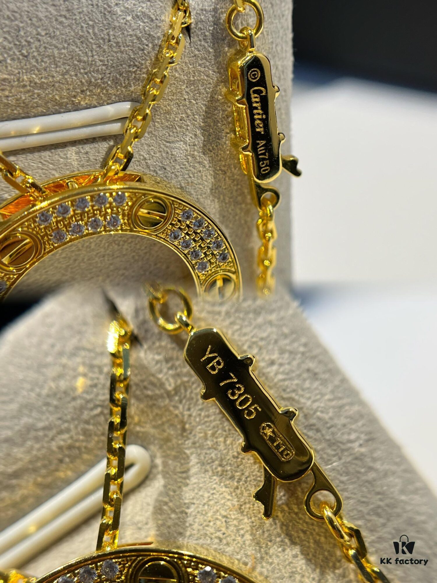 692fd47c99f2d84055c8a51a Kajia Love Series Starry Sky Pendant Necklace in Gold Color