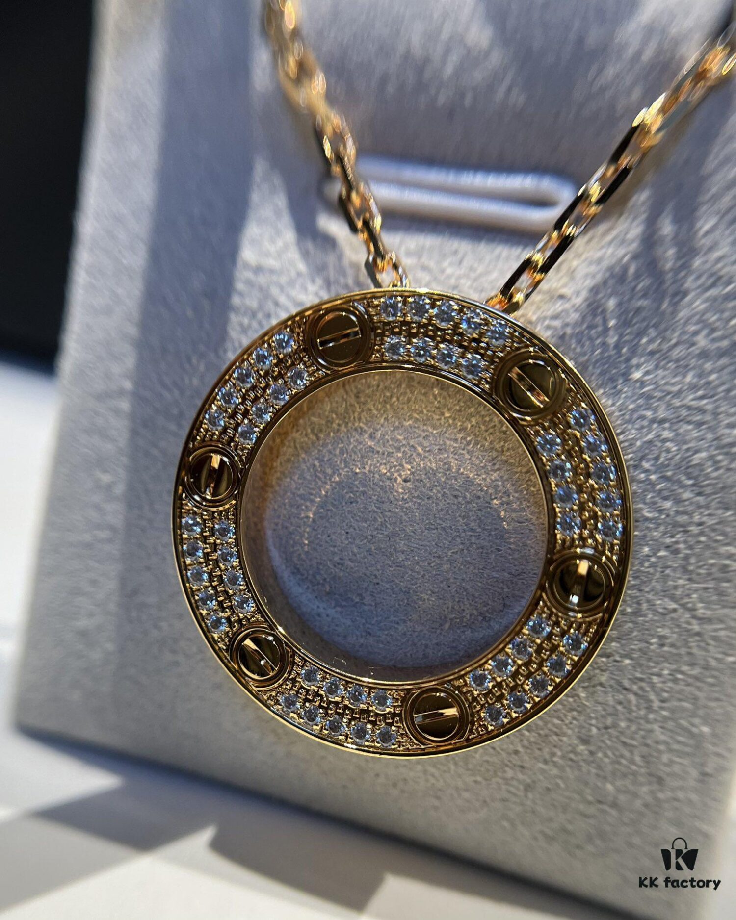 692fd48299f2d84055c8a521 Kajia Love Series Starry Sky Pendant Necklace, Rose Gold Color