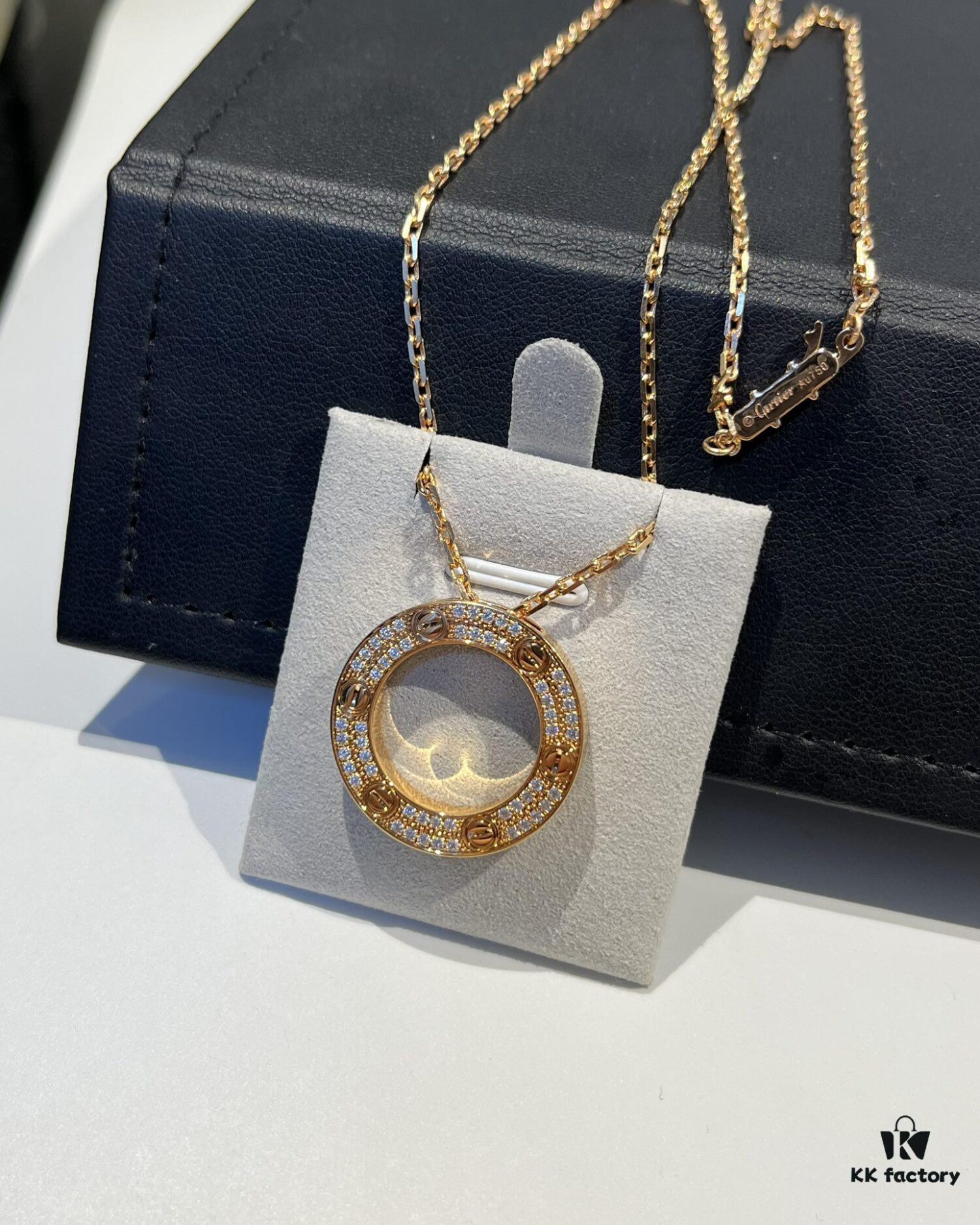 692fd48399f2d84055c8a524 Kajia Love Series Starry Sky Pendant Necklace, Rose Gold Color