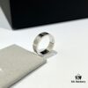 692fd49499f2d84055c8a540 Cartier Love Collection Wide Plain Band Ring in White Gold with CNC Craftsmanship