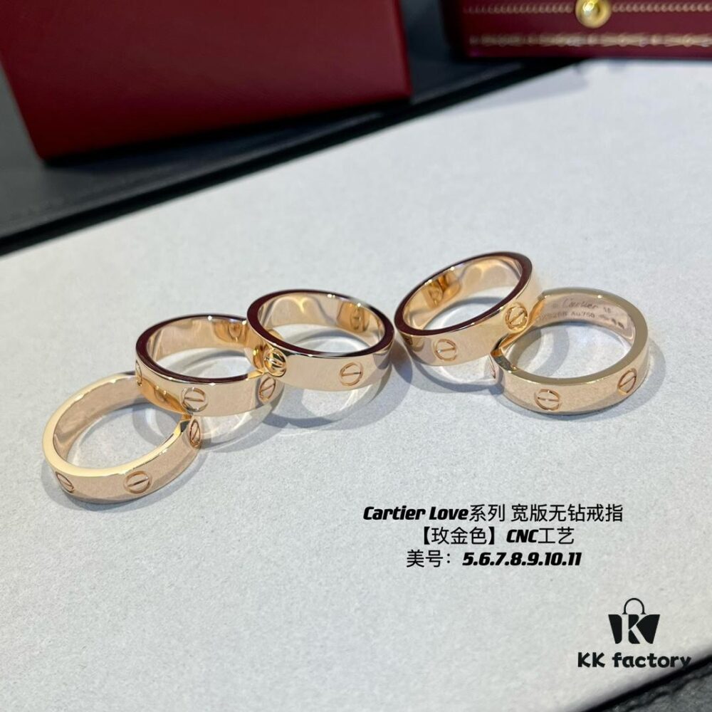 692fd49599f2d84055c8a543 KAJIA Love Series Wide Plain Ring in Rose Gold with CNC Craftsmanship