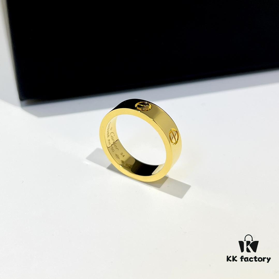 692fd49a99f2d84055c8a54d Cartier Love Series Wide Plain Band Ring in Yellow Gold with CNC Craftsmanship