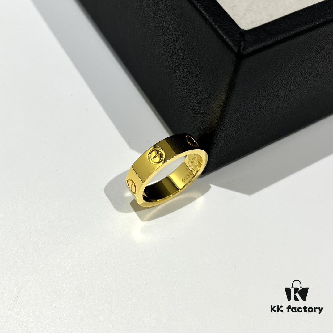692fd49a99f2d84055c8a54e Cartier Love Series Wide Plain Band Ring in Yellow Gold with CNC Craftsmanship