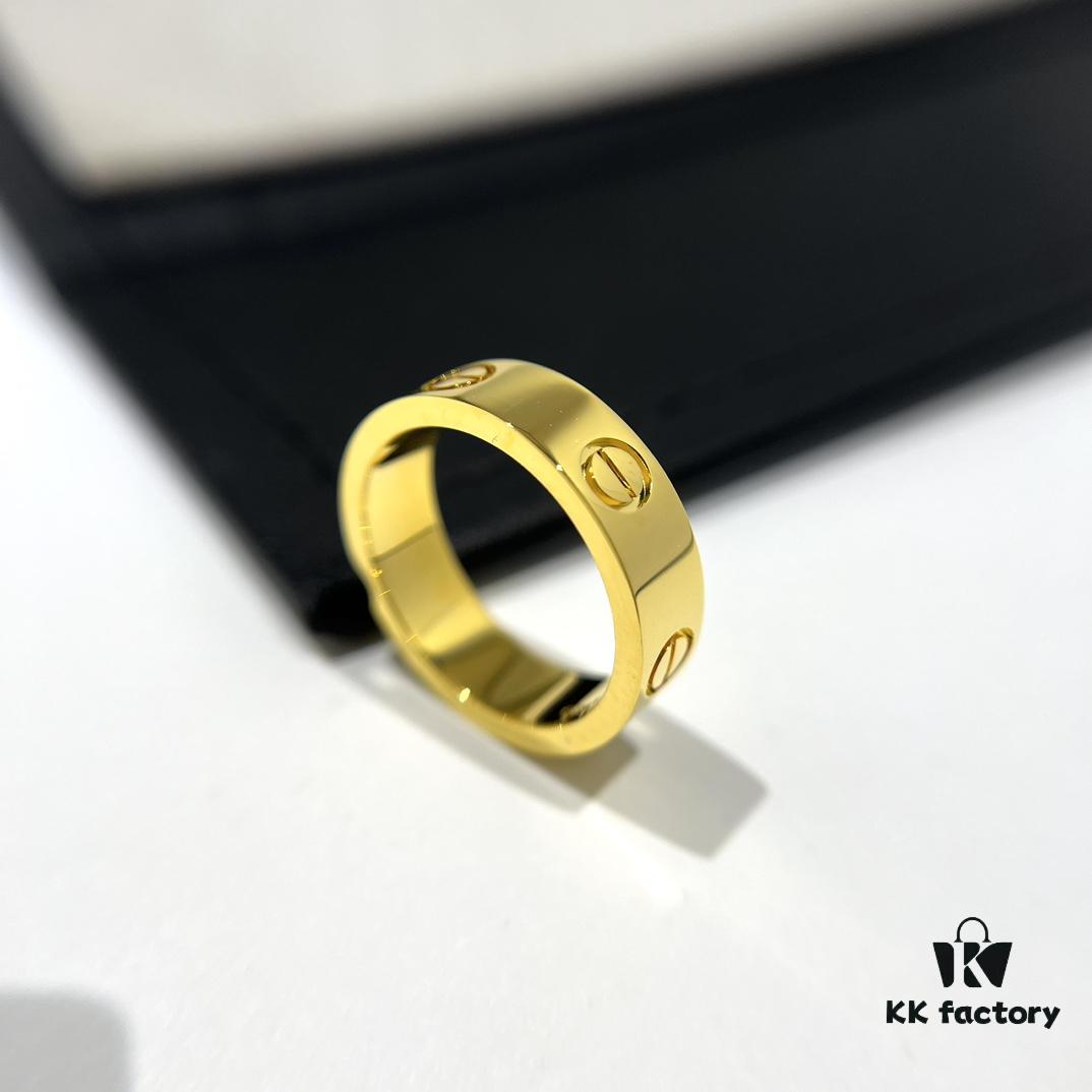 692fd49b99f2d84055c8a54f Cartier Love Series Wide Plain Band Ring in Yellow Gold with CNC Craftsmanship