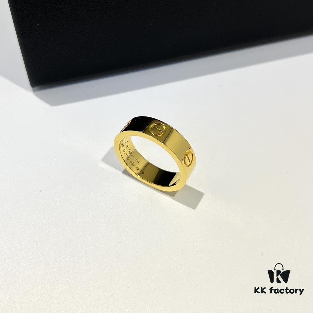 692fd49b99f2d84055c8a551 Cartier Love Series Wide Plain Band Ring in Yellow Gold with CNC Craftsmanship