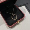 692fd49e99f2d84055c8a553 Cartier Diamond-Studded Nail Necklace in Rose Gold Color