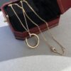 692fd49f99f2d84055c8a555 Cartier Diamond-Studded Nail Necklace in Rose Gold Color
