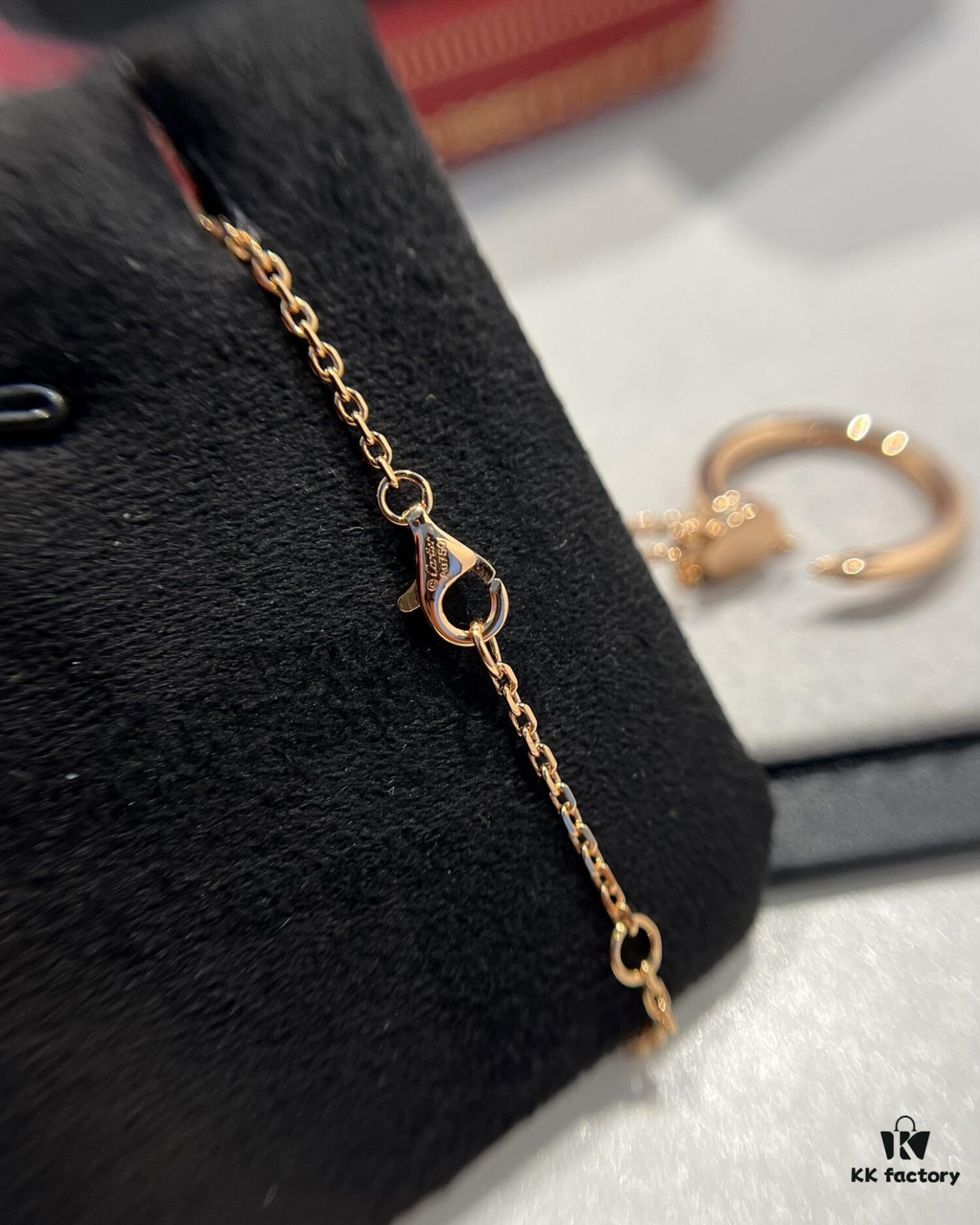 692fd4a199f2d84055c8a558 Cartier Diamond-Studded Nail Necklace in Rose Gold Color
