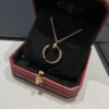 692fd4a299f2d84055c8a55a Cartier Diamond-Studded Nail Necklace in Rose Gold Color