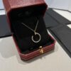 692fd4a399f2d84055c8a55b Cartier Full Diamond Nail Necklace in Rose Gold Color