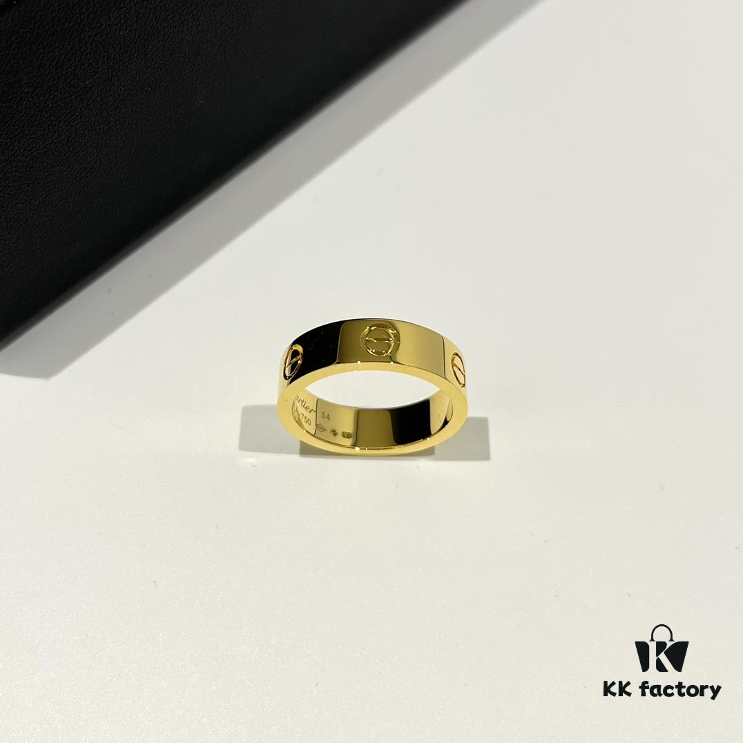 692fd4af99f2d84055c8a56c Cartier Love Series Wide Plain Band Ring in Yellow Gold with CNC Craftsmanship