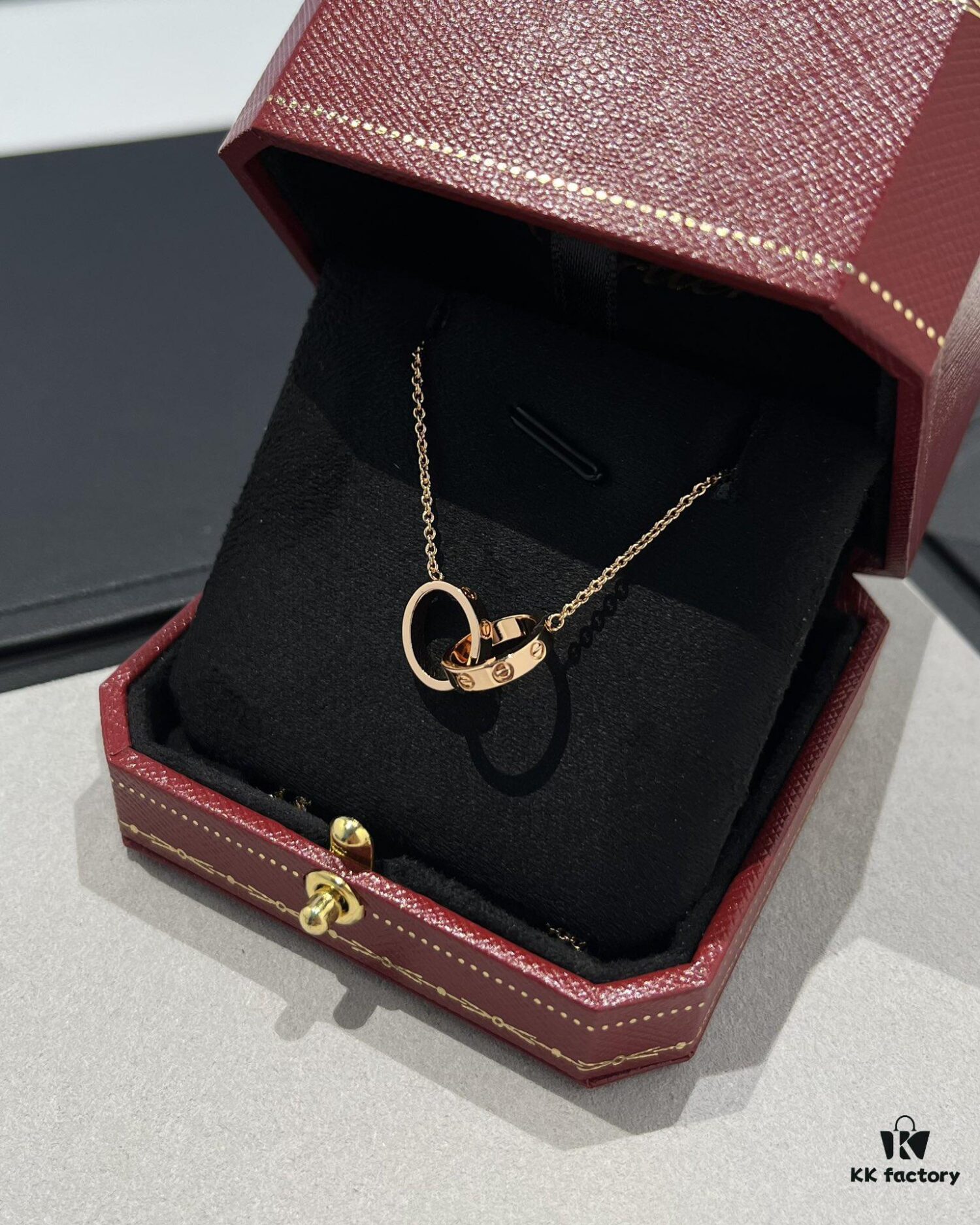 692fd4b099f2d84055c8a56f Cartier Classic Diamond-Free Double Ring Necklace, CNC Crafted