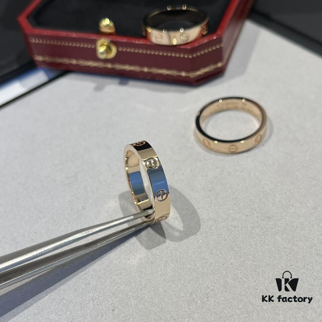692fd4b999f2d84055c8a57e Cartier Love Collection Narrow Diamond-Free Ring in Rose Gold with Top-Tier CNC Craftsmanship