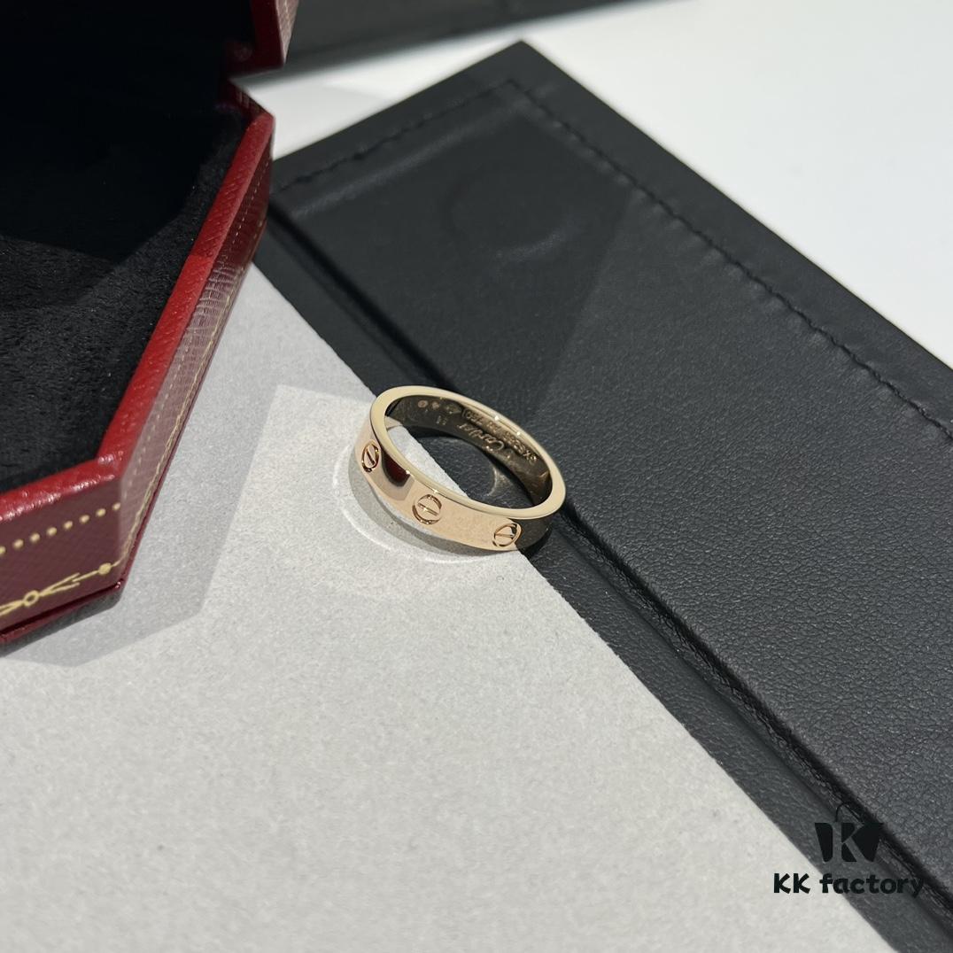 692fd4bc99f2d84055c8a582 Cartier Love Collection Narrow Diamond-Free Ring in Rose Gold with Top-Tier CNC Craftsmanship