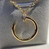 692fd4c199f2d84055c8a58a Cartier Diamond Nail Necklace in Rose Gold Color