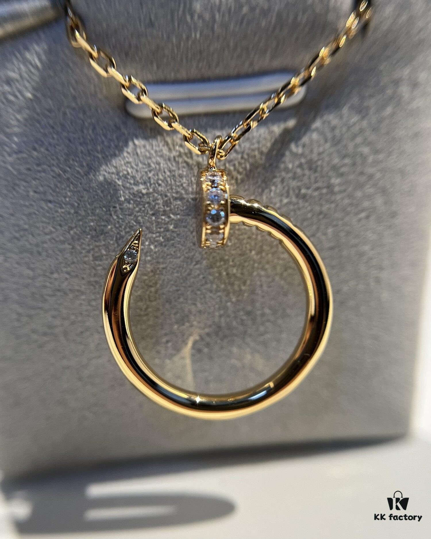 692fd4c199f2d84055c8a58a Cartier Diamond Nail Necklace in Rose Gold Color