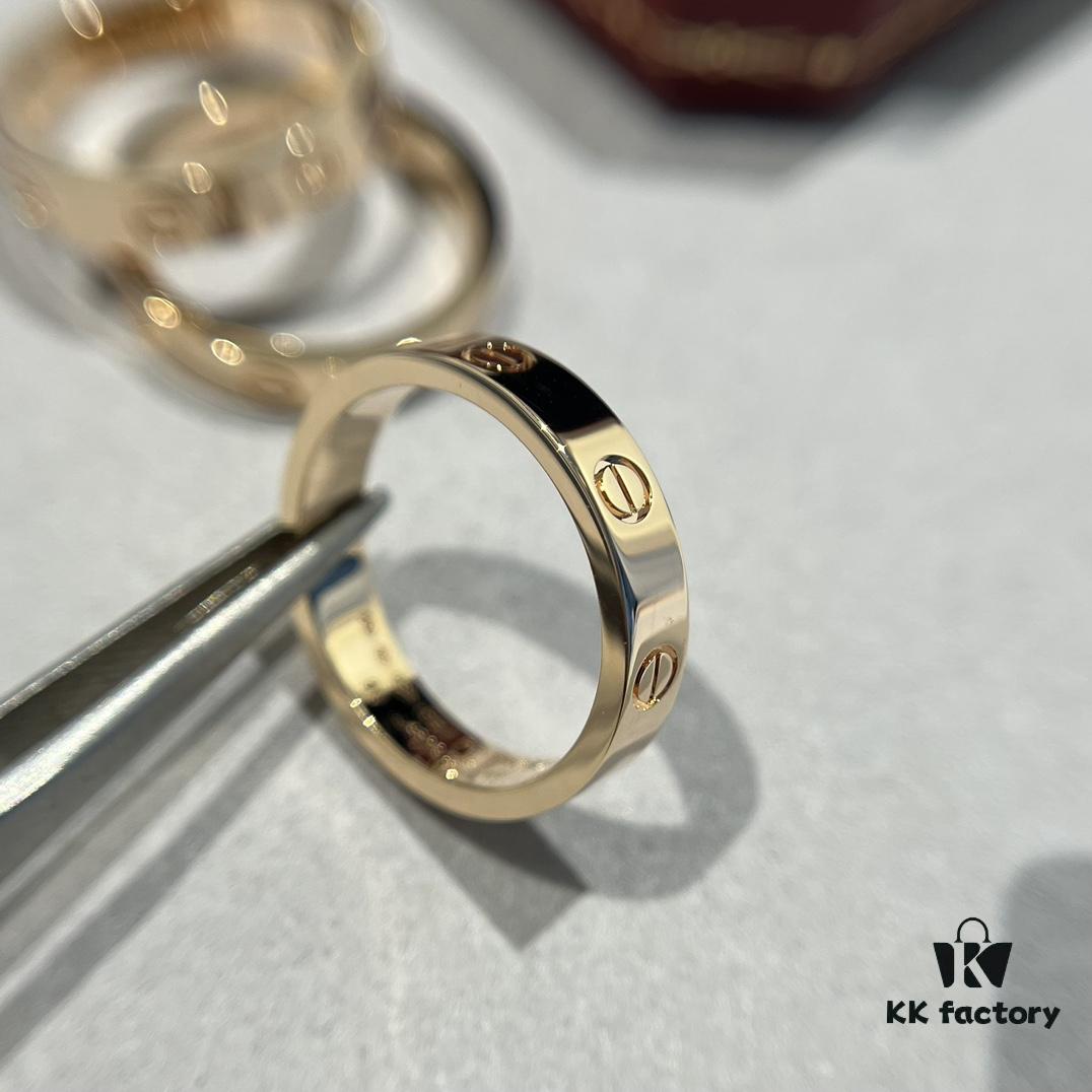 692fd4c899f2d84055c8a599 Cartier Love Collection Narrow Diamond-Free Ring in Rose Gold with Top-Tier CNC Craftsmanship