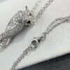 692fd4d399f2d84055c8a5ae Paved Diamond Panther Necklace (Paired with Double Chain, 45cm in Length)