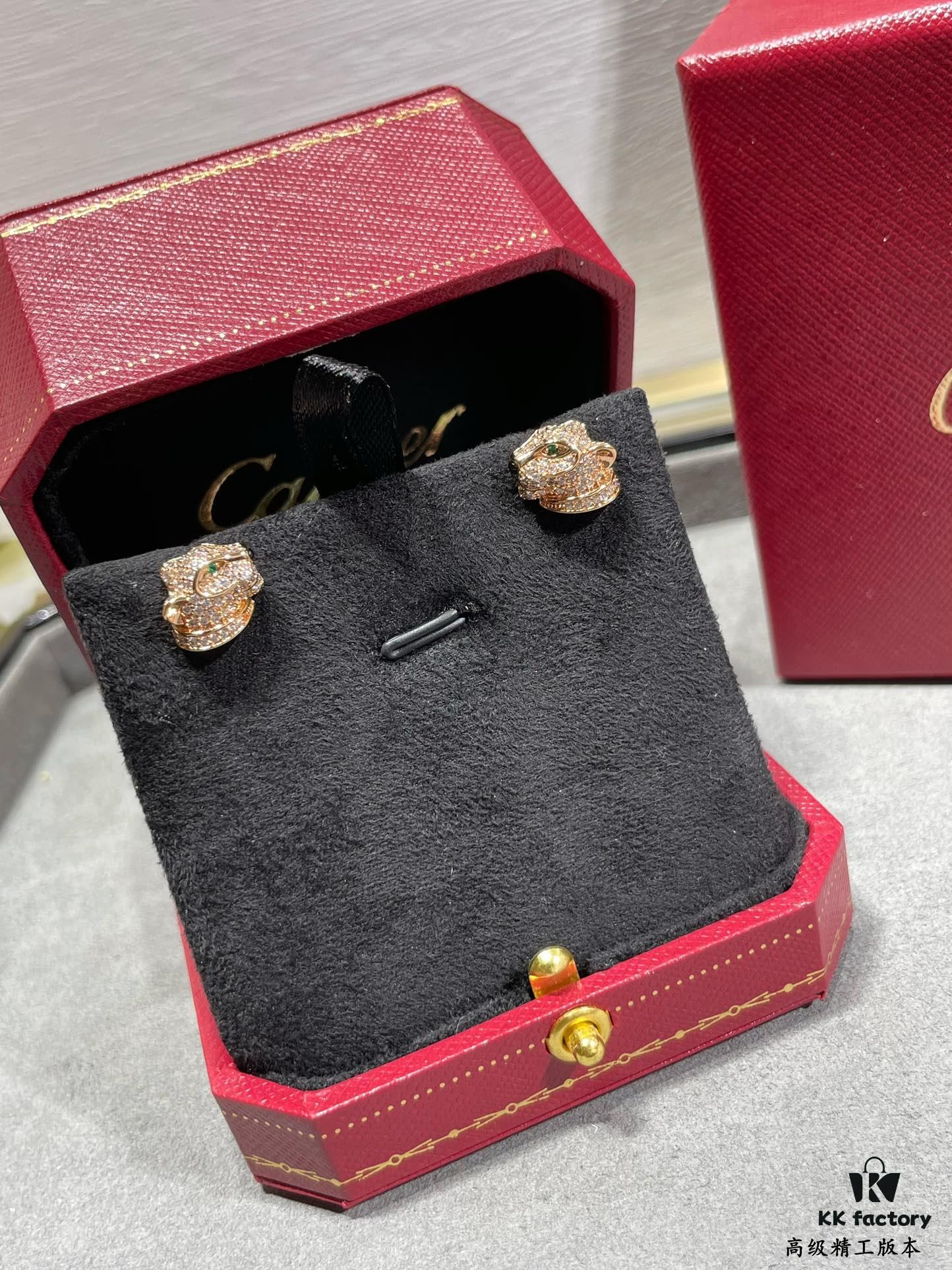 692fd4dc99f2d84055c8a5be CNC Cartier Panther Head Stud Earrings, Super Imposing Leopard Design, 18K Gold Plated with Exquisite Hand-Carved Craftsmanship by Master Artisans, Presenting a Perfect and Highly Desirable Product!