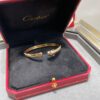 CNC Cartier Slim Smooth Panther Bracelet, Extra Thick and Bold Design, Unisex Couple's Style, Electroplated 18K Micro Gold