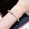 692fd4f699f2d84055c8a5e3 CNC Hand-Set Diamond Cartier Thin Full-Diamond Panther Bracelet, Ultra Solid and Imposing Panther Design, Unisex Couple's Style