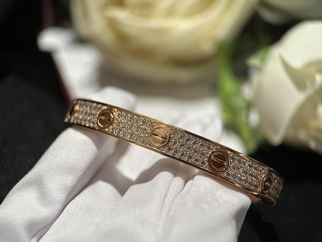 692fd50b99f2d84055c8a60e Cartier-style Screw Diamond Bracelet, Full Pavé Wide Design, Hand-set Imported Zirconia, Thick 18K Plating, Luxurious Texture