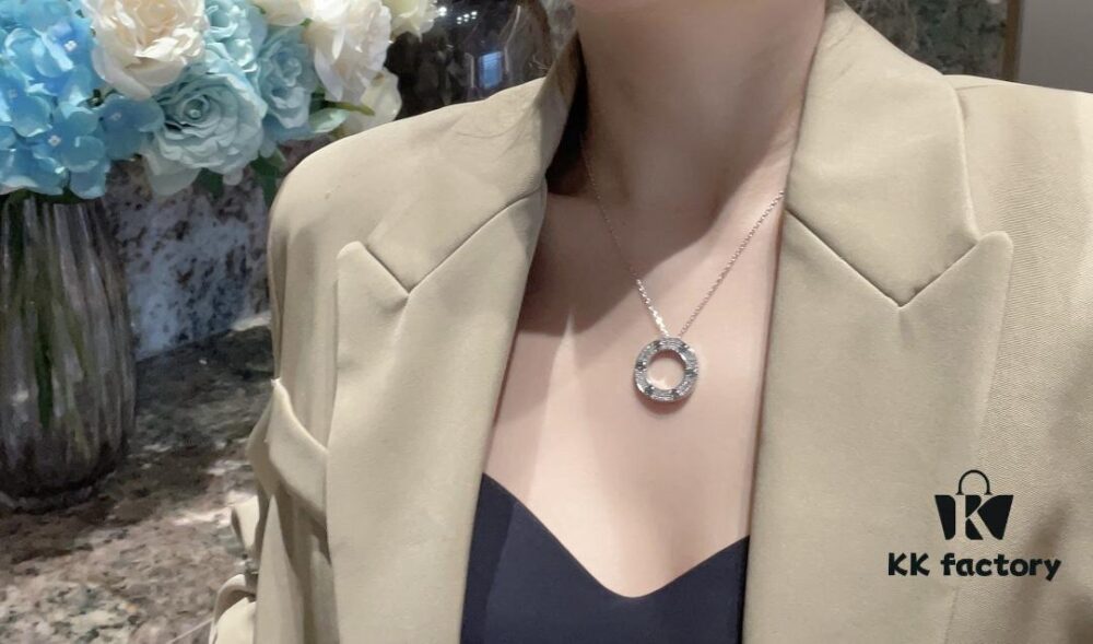 692fd50f99f2d84055c8a615 Cartier-style Screw Full Diamond Necklace 'Big Pancake' Necklace with Imported Zirconia Hand-Set, Thick 18K White Gold Plated, High-Quality ZP Finish