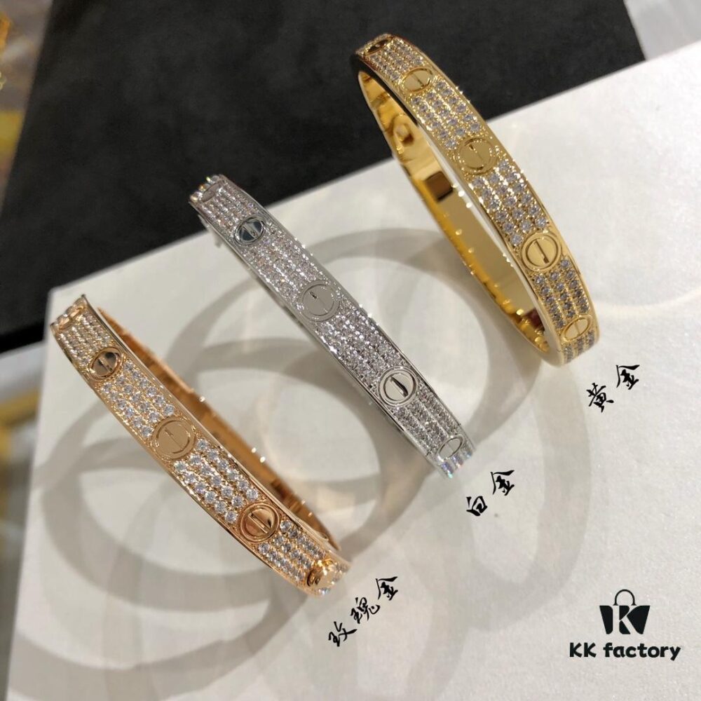 692fd51f99f2d84055c8a639 Cartier Love Bracelet Wide Version, CNC 5-Axis Precision Carved, Solid V Gold Plated, Timeless Classic Design